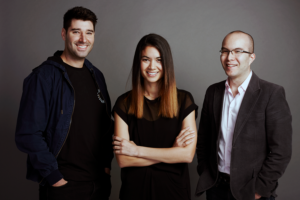 Canva cofounders Cliff Obrecht, Melanie Perkins and Cameron Adams. Photo: supplied