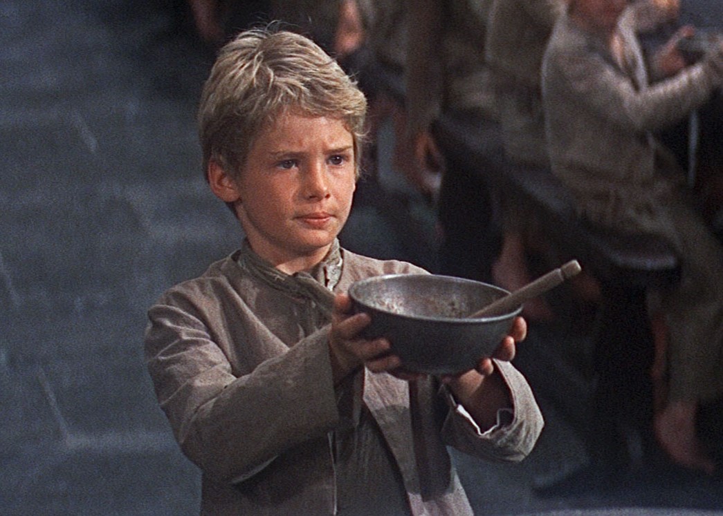 Oliver, begging bowl