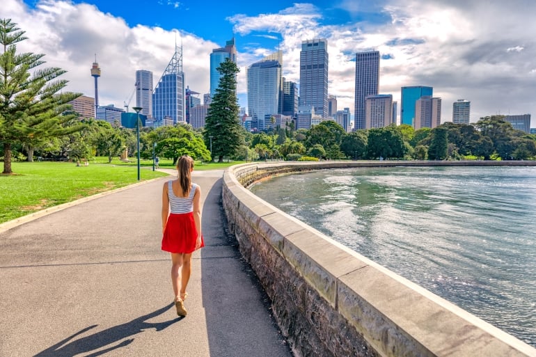 Sydney, Botanic Gardens, skyline