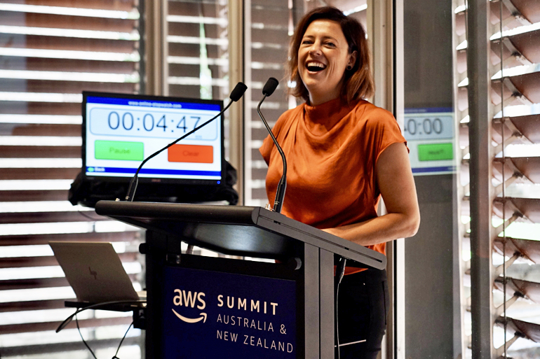 Colette Grgic, Head of Startup BD, AWS at the Startups in the Web3 World segment at AWS ANZ Summit 2022