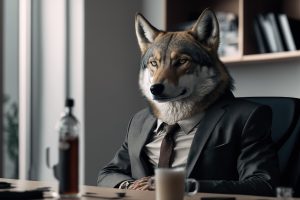 CEO working wolf