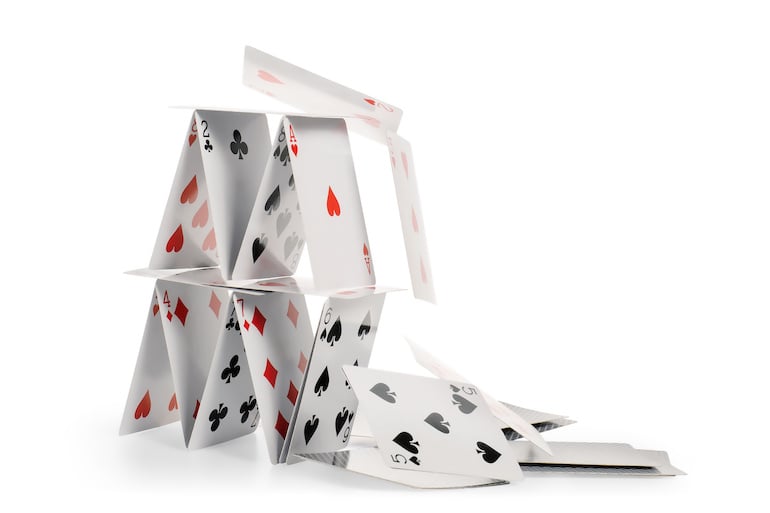 collapse, house of cards