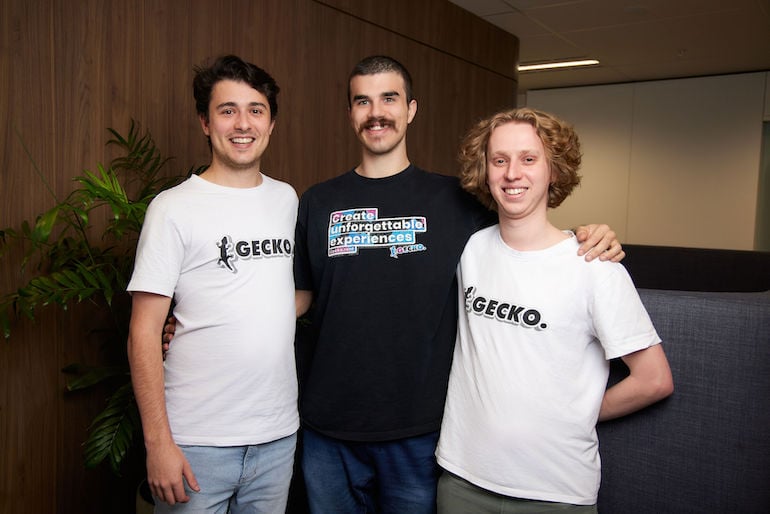 Gecko cofounders Ben Kennedy, Lal Birch and Cody Fisher-Peel.