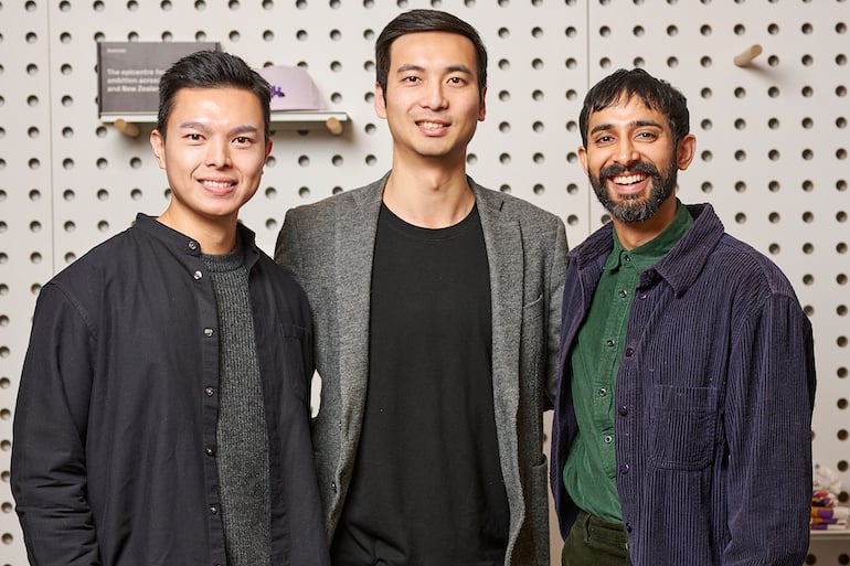 Lumos cofounders Jerry Yip, Eric Fan, and Anmol Nayak