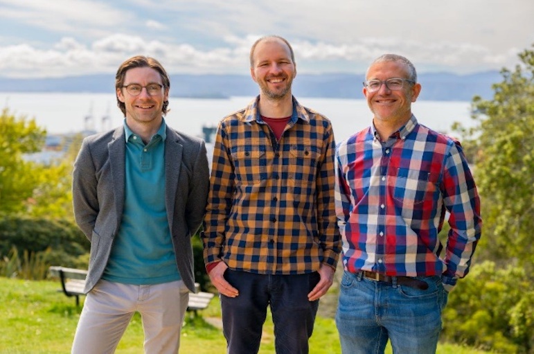 Marama Labs cofounders Dr Brendan Darby, Dr Matthias Meyer and Professor Eric Le Ru.