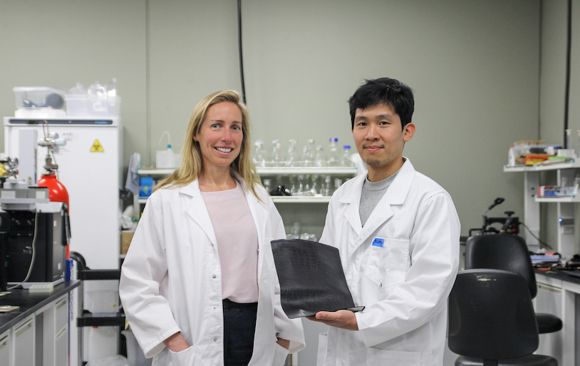 Alt.Leather founder Tina Funder and chief scientific officer Dr Tuan Nguyen